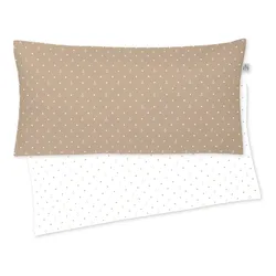 Kissenbezug IRISETTE "Jessica", beige (natur), B:80cm L:40cm, Mako-Satin, Obermaterial: 100% Baumwolle, Kissenbezüge, zeitlose Instagram-Blogger-Kollektion