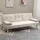Homcom Schlafsofa Leinenoptik 3-Sitzer Grau/Beige