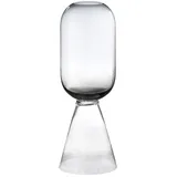 Gilde Windlicht Luxo Glas Schwarz