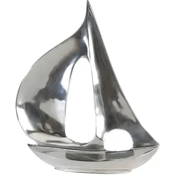 GILDE Dekoobjekt »Skulptur Segel-Boot, silber«, aus Metall, maritim, in 2 Größen erhältlich, Wohnzimmer GILDE silberfarben
