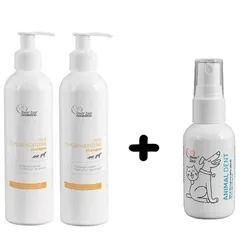 OVER ZOO Shampoo mit Chlorhexidin 2x250ml + OVER ZOO Animal Dent 50ml GRATIS!