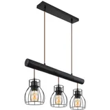 GLOBO Lighting Hängeleuchte, schwarz, Holz, 13.6x140x60 cm, Lampen & Leuchten, Innenbeleuchtung, Hängelampen, Pendelleuchten
