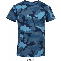 Sol's Men's Camo T-Shirt - blue camo - L