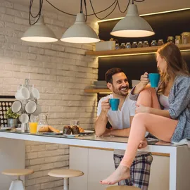 Relaxdays Tassenhalter, mit 6 Stangen, zum Hinstellen, Edelstahl, für Kaffeebecher, Küche, runder Tassenbaum, silber