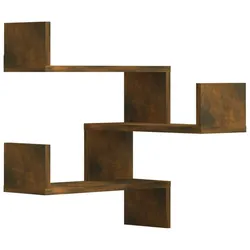 vidaXL Wand-Eckregale 2 Stk. Räuchereiche 40x40x50 cm Holzwerkstoff