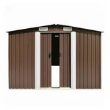 vidaXL Gerätehaus 257x489x181 cm Metall Braun