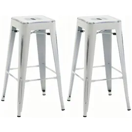 CLP Barhocker Joshua 76 cm antik weiß