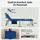 CASARIA Sonnenliege 150 x 60 x 100 cm Blau