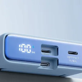 Joyroom JR-PBM01 10000 mAh 20 W Violett + Lightning auf USB-C Kabel – Lila