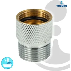 tecuro Schlauchplatzsicherung 3/4 Zoll, Messing verchromt - Gold