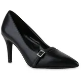 Stiefelparadies Damen Spitze Pumps in Schwarz