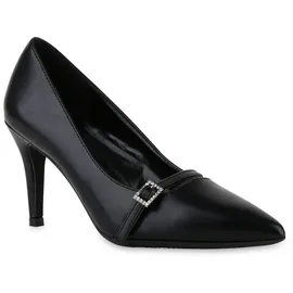 Stiefelparadies Damen Spitze Pumps in Schwarz