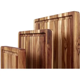 Teakhaus Schneidebrett Traditional Holz 1-tlg. 51 x 38 x 3,8 cm Braun