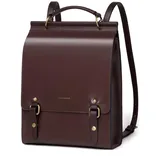 Cnolés Business Rucksack Damen Leder Eleganter Daypack Wasserdicht Damen Rucksackhandtaschen Rücksacken für Damen Diebstahlsicherer Lederrucksack Damen Laptop Cityrucksack
