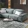 VitaliSpa Ecksofa James Grau Relaxfunktion 218x86 cm Linke Ecke,