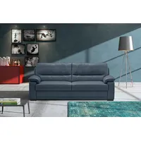 2,5-Sitzer EGOITALIANO "Doris, modernes Designersofa, Ledersofa mit erstklassiger Sitzqualität", grau (smoke), B:192cm H:90cm T:93cm, Leder »BULL« (echtes Rindsleder). Geschliffenes, pigmentiertes und behandeltes Rindsleder mit einer Dicke von 1, 3-1, 5 mm. Dieses Leder zeigt eine ziemlich weiche Hand mit einem halb undurchsichtigen Aussehen. Es handelt sich um ein geschütztes Leder. Eine leichte Deckschicht schützt sie vor Flecken, ohne ihre ursprünglichen Eigenschaften zu verändern. Die geschützten Leder kombinieren die Vorteile von Natürlichkeit und Weichheit mit einer guten Beständigkeit gegen Verschleiß und Ausbleichen. Das Vorhandensein der charakteristischen Zeichen, die das Leben des Tieres bestimmen, wie Narben, Körnungsunterschiede, Falten, Adern, Disharmonien in Farbtönen, beweisen ihre absolute Echtheit und großen Wert., Sofas, edle Detailverarbeitung, perfekte Polsterung, aus hochwertigem Leder