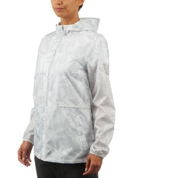 Regenjacke Damen winddicht wasserabweisend Wandern - Raincut Full Zip, weiß, XL