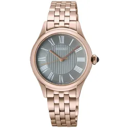 Seiko SUR614P1 Damenuhr Klassik Quarz Roségoldfarben/Grau