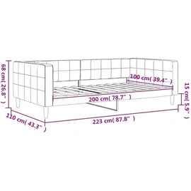 vidaXL Tagesbett Dunkelgrau 100x200 cm Samt