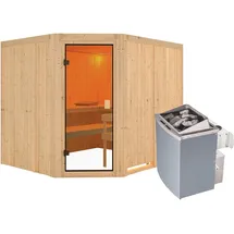 Karibu Horna inkl. 9 kW Ofen + integrierte Steuerung