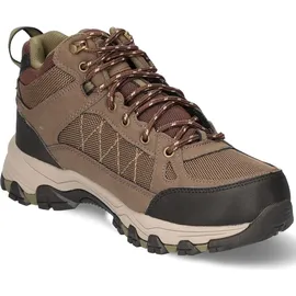 SKECHERS Selmen Melano Trekking Shoes, Chocolate Leather W/Mesh, 45