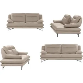 Calia Italia 3-Sitzer Cezanne, italienisches Design trifft erstklassigen Sitzkomfort, Leder, Edles Designsofa in besonders langlebigen & pflegeleichten Lederarten beige
