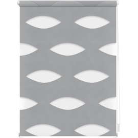 Lichtblick Doppelrollo Ellipse 100 x 150 cm grau