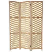 creedwood RAUMTEILER Lumina Bambus, Holz, 170 cm, 3-teilig | Paravent, Sichtschutz, Stellwand, Trennwand, Umkleide, Natur Deko Trenner | Farbe: Natur