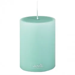 Sovie CANDLES Stumpenkerze in Jadegrün Ø 70 mm x H 100 mm - Brenndauer ca. 52 Std.