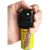 SHD - Profi Abwehr Pfefferspray zur Selbstverteidigung - Jet Sprühstrahl 40ml, mit Licht und Sicherungsklappe - frei verkäuflich ab 18 Jahren als Tierabwehrspray