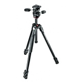 Manfrotto 290 XTRA Kit, 3 Segmenten, 3-Wege-Neiger (Metall), Stativ, Schwarz