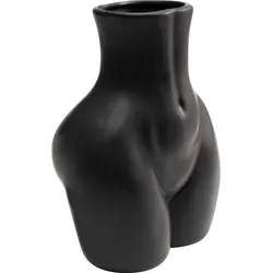 Tischvase KARE DESIGN "Vase Donna", schwarz, B:16cm H:21,5cm T:12cm, Keramik, Steingut, Vasen