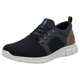 Rieker Slip-On Sneaker, Schlupfschuh, Halbschuh, Freizeitschuh mit Gummizug, zum Schlupfen Gr. 42, dunkelblau-braun, , 15643969-42
