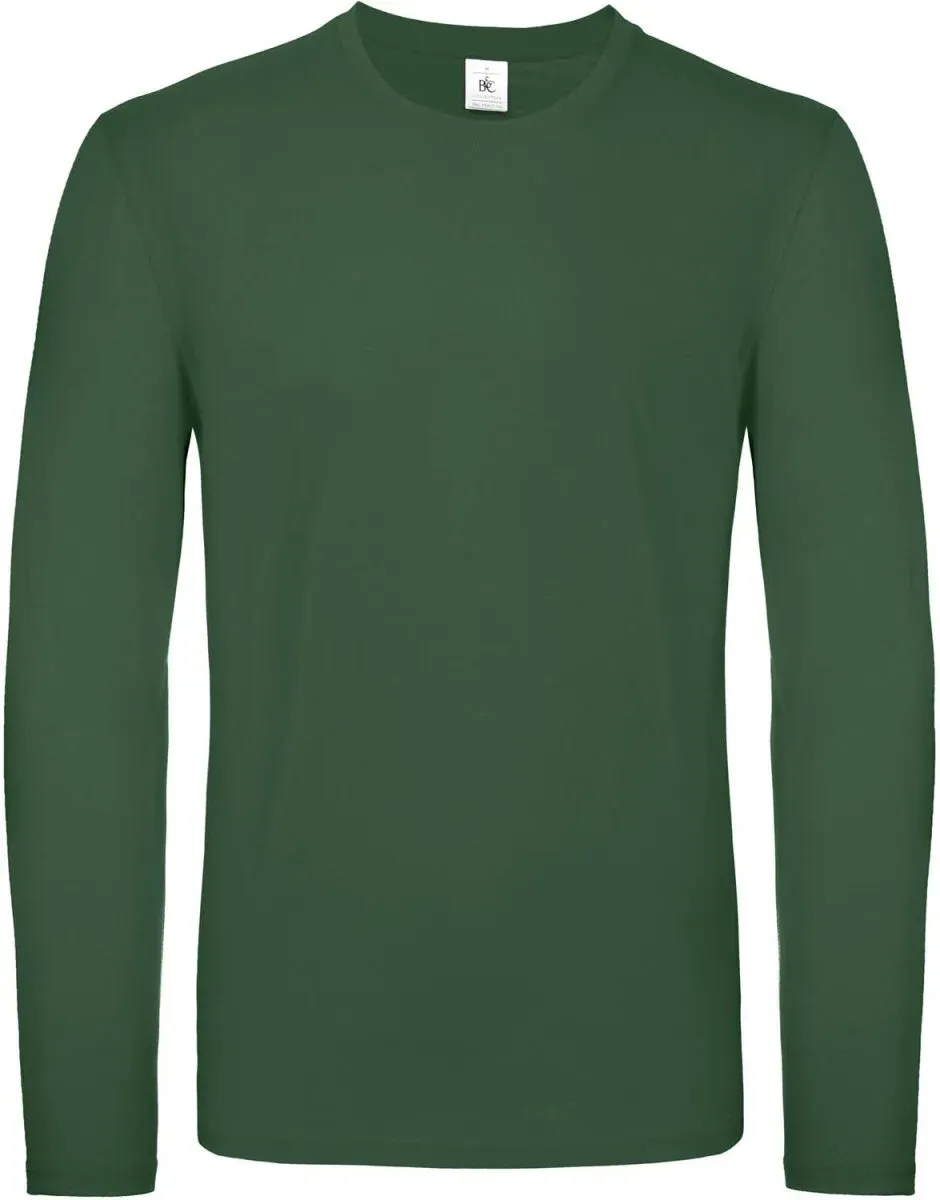 B&C Unisex T-Shirt #E150 langarm Long Sleeve TU05T bottle green L