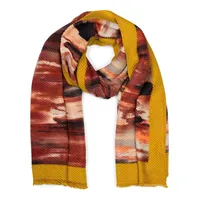 Stylebreaker Schal in Curry-Bordeaux-Beige | Gr.: onesize
