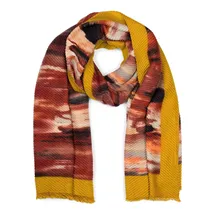 Stylebreaker Schal in Curry-Bordeaux-Beige | Gr.: onesize