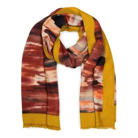 Stylebreaker Schal in Curry-Bordeaux-Beige | Gr.: onesize