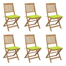 vidaXL Klappbare Gartenstühle 57 x 57 x 91 cm grün 6 St.