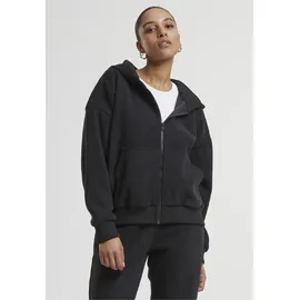 URBAN CLASSICS Jacquard Velvet Oversized Reißverschlusspullover Black L