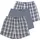 Normani Boxershorts kariert grau/weiß/türkis XL 3er Pack