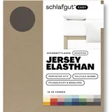 schlafgut Easy Jersey Elasthan Boxspring 140 x 200 - 160 x 220 cm sand deep