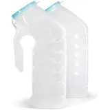 BEOTAY Urinflasche Für Männer Mit Im Dunkeln Leuchtendem Deckel,1000ML Pinkelflasche Für Männer,Urinal Für Auto, Reisen, Ältere Menschen Und Inkontinenz,Auslaufsicheres Design(2Er-Pack)