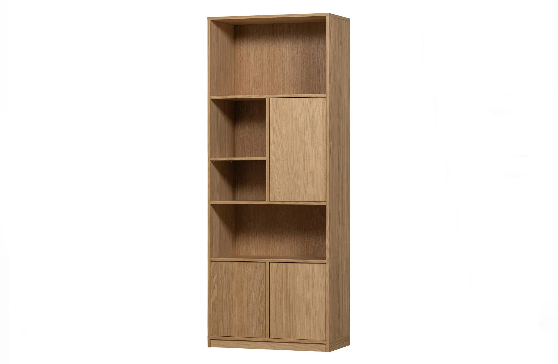 Modulschrank Modulair Eiche, modern mit Push-to-Open, natur, 199x77 cm, viel Stauraum