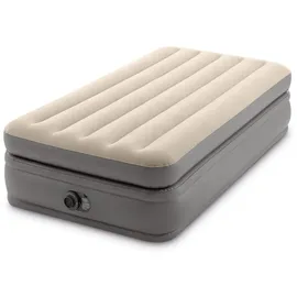 Intex Twin Comfort ELEVATED AIRBED W/ Fiber-Tech RP, (w/220-240V Internal Pump) Beige, Braun