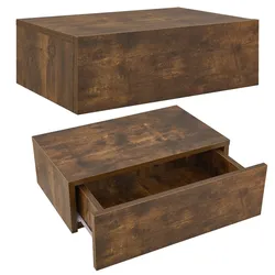 2er Set Nachttisch hängend - Holzoptik