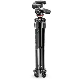 Manfrotto 290 XTRA Kit, Alu mit 3 Segmenten, 3-Wege-Neiger