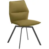 Venjakob Stuhl, Anthrazit, Grün, Metall, Textil, konisch, Rundrohr, 49x86x60 cm, Goldenes M, Made in Germany, Dgm, Lederauswahl, Stoffauswahl, Typenauswahl, Sitzfläche 360° drehbar, Esszimmer, Stühle, Esszimmerstühle, Vierfußstühle