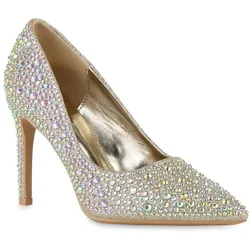 Damen High Heels in Gold