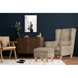 Konsimo Hocker Miles 55 x 42 x 40 cm Beige