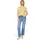 Cartoon Strickpullover mit Rundhalsausschnitt Gelb 36